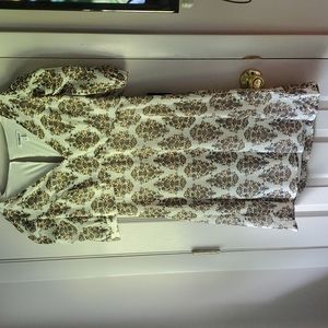 Size M Express White Patterned Dress